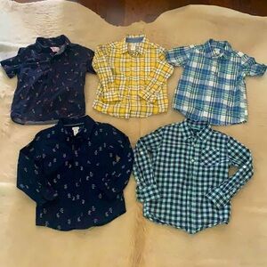 BUTTON Down Shirts Long/Short Sleeves Bundle - Carter’s, GapKids Size 6